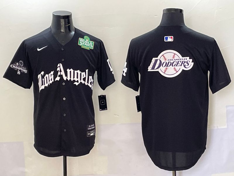 Men Los Angeles Dodgers Blank Black Five generations Joint Name 2025 Nike MLB Jersey style 87